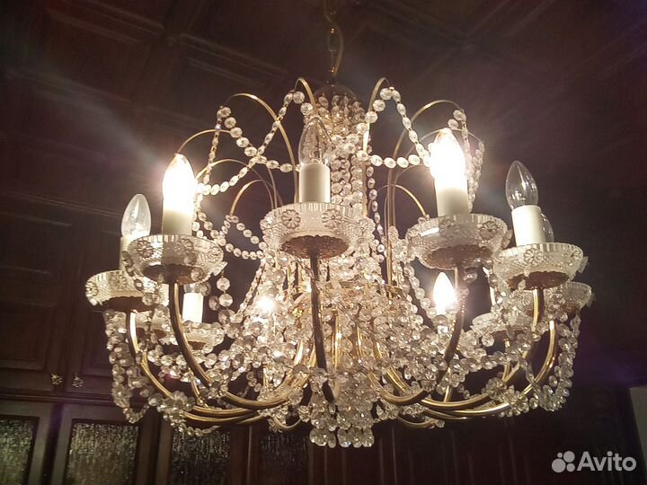 Люстра хрустальная 12+1лампа