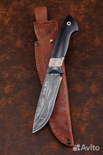 Нож Странник дамаск ламинированный с долом рукоять