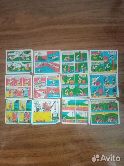 Вкладыши от жвачек 90 х