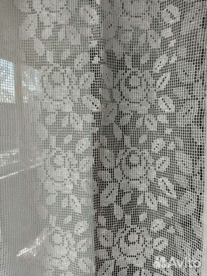 Шторы тюль с люрексом 370*235 и белая 380*165