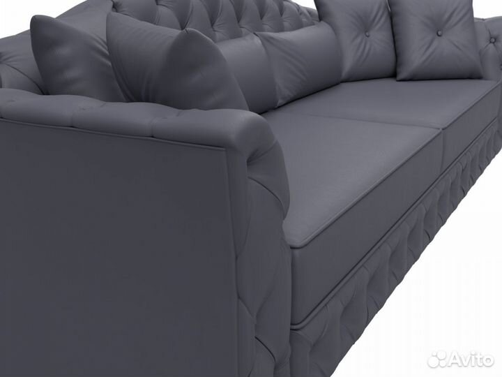 Диван прямой Артис, экокожа, grifon 15 серый