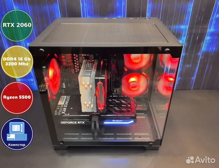 Игровой компьютер AMD5500-RTX2060-16DDR4-DMO61-A520