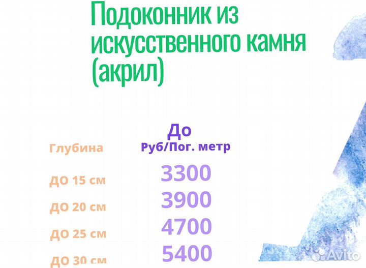 Подоконник под камень