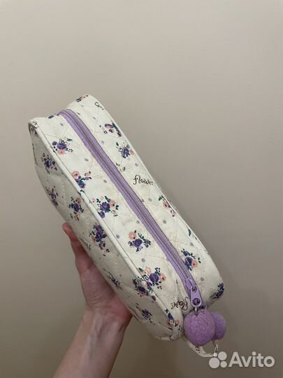 Косметичка хлопковая бежевая