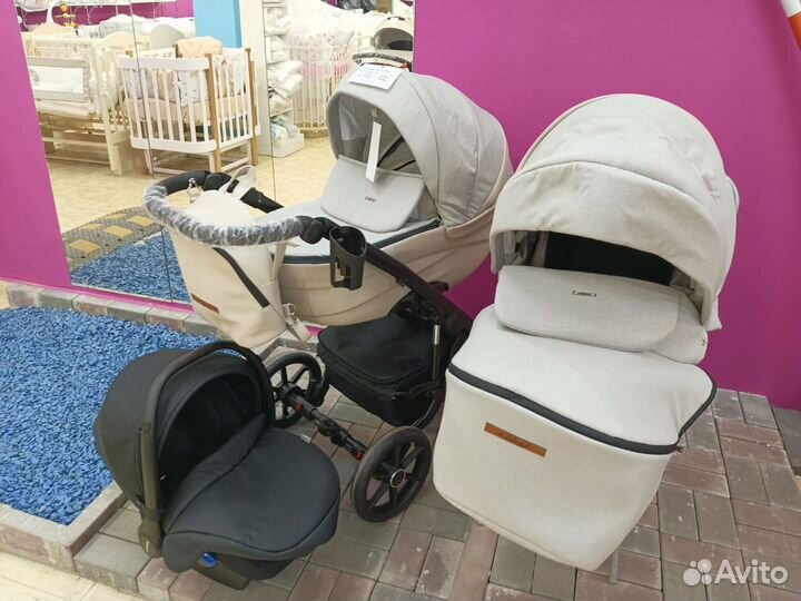 Коляска 3в1 Bexa бежевая - супер удобная
