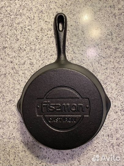 Чугунная сковорода гриль 20 см