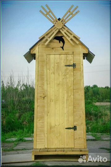 Дачный туалет деревянный с установкой игс 579