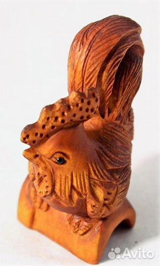 Статуэтка Петух - Нэцкэ из Дерева Самшит ru*63