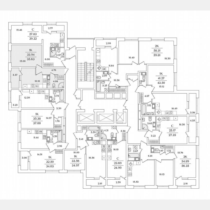 1-к. квартира, 35,6 м², 7/22 эт.