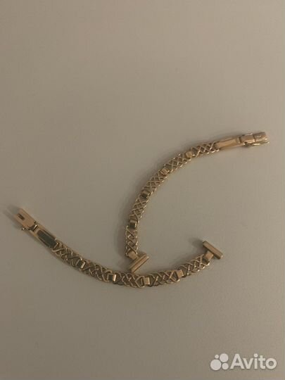 Золотой браслет для женских часов