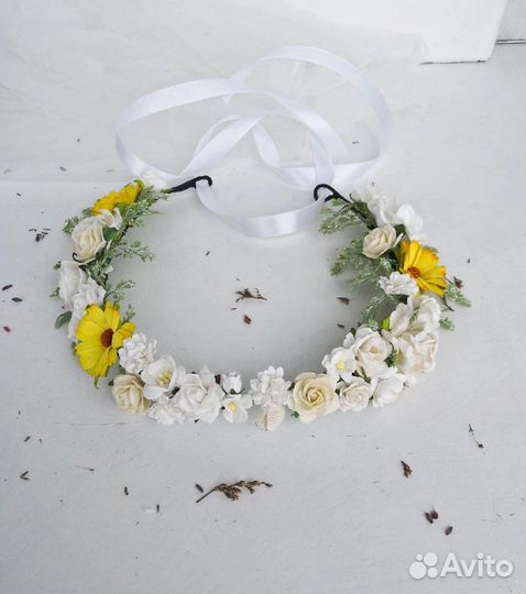 Венок цветочный на голову