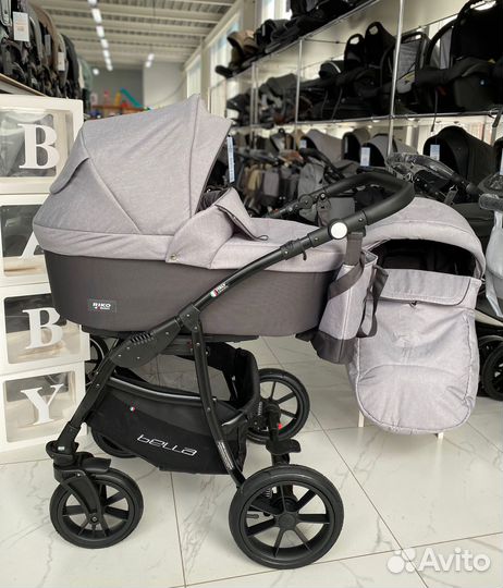 Коляска bella (2 в 1) (riko basic) 01 серый-графит