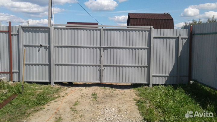 Забор 25 м из профнастила без предоплаты, под ключ