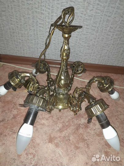 Люстры югославские бронза латунь