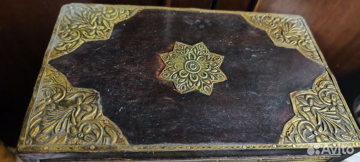 Шкатулка комодик из ценных пород дерева и латунь