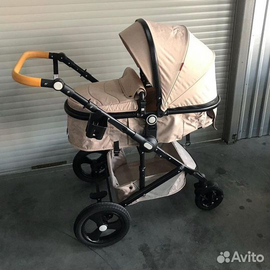 Коляска-трансформер Belecoo 2в1 бежевая доставка