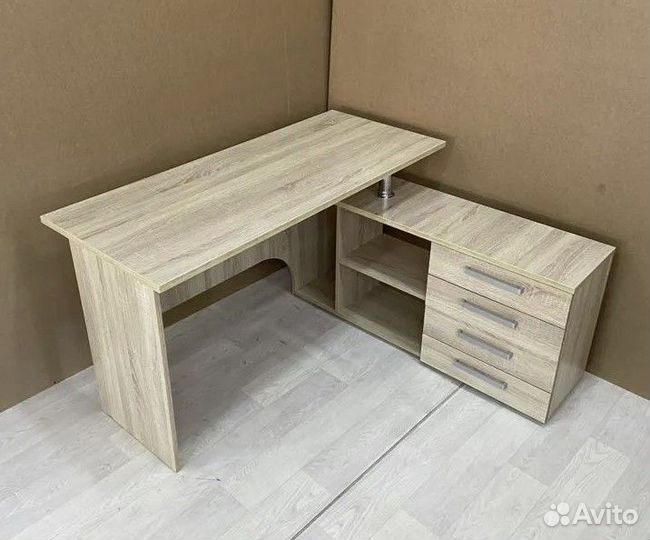 Компьютерный стол угловой с тумбочкой