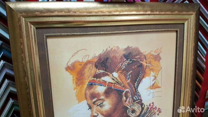 Lanarte африканская женщина ручная вышивка крестом