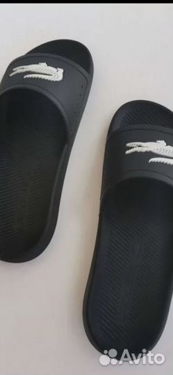Сланцы оригинал Lacoste croco slide