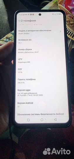 Nubia Red Magic 6R, 12/256 ГБ