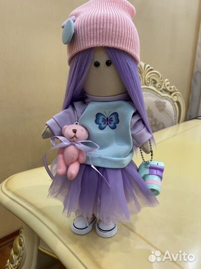 Текстильная Кукла ручной работы, игровая