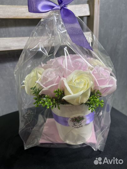 Мыльный букет цветов