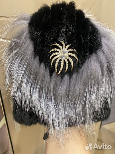 Шапка вязаная норка