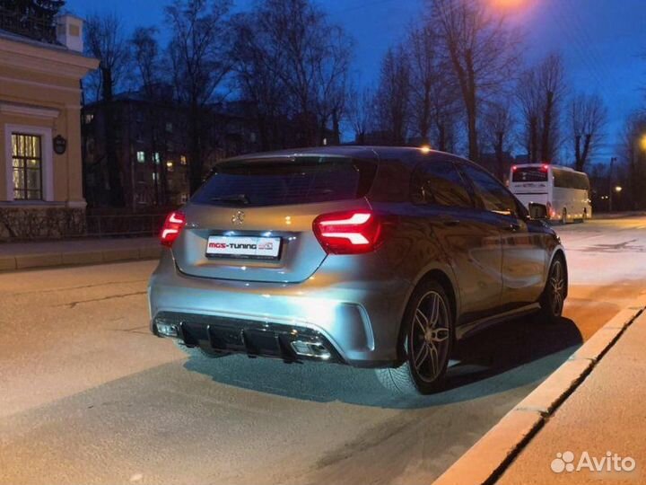 Диффузор с насадками Мерседес w176 А45 AMG 15-18гг