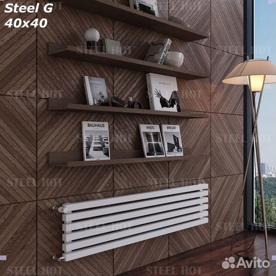 Трубчатый горизонтальный радиатор Steel G 40x40