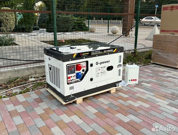 Дизельный генератор 14 кВт g-power трехфазныйDG170