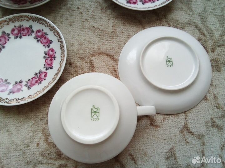 Сервиз henneberg porzellan 1777 GDR 12 предметов