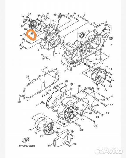 Оригинальная прокладка Yamaha Cygnus
