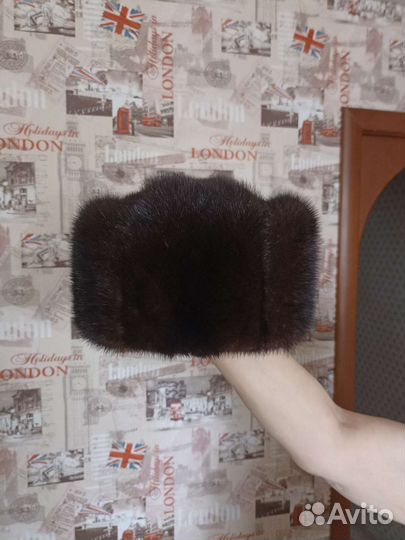 Норковая шапка мужская новая