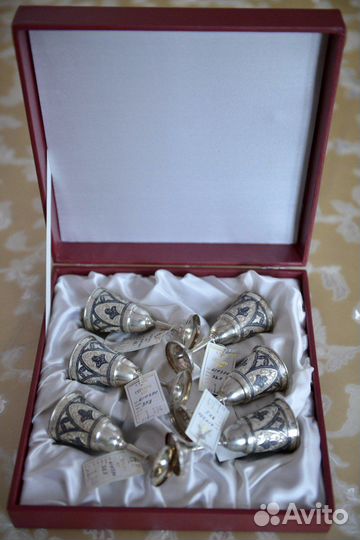 Рюмки серебряные «Кубачи» новые