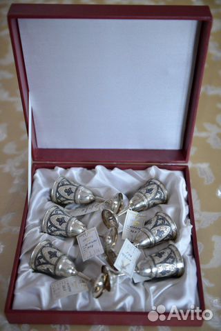 Рюмки серебряные «Кубачи» новые