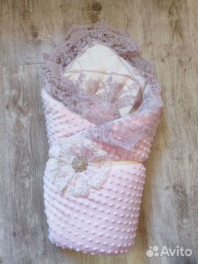 Конверт на выписку для девочки зимний