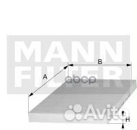 Воздушный фильтр салона mann (без рамки) FP2600