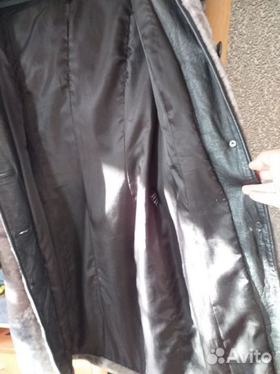 Шуба мутоновая с капюшоном 48 50