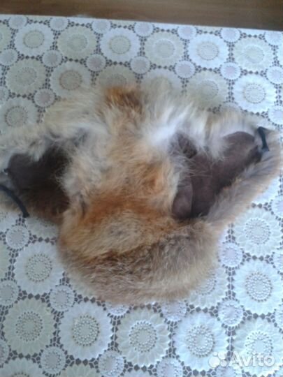 Шапка ушанка из лисы