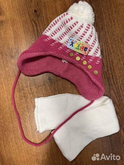 Комплект шапка и шарф для девочки