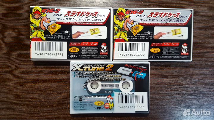 Аудиокассеты sony GIG 2 60 и xtune 2 60 для музыки