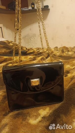 Сумка женская лаковая черная