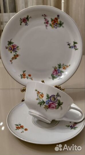 Чайное трио фарфор старый Rosenthal, Германия