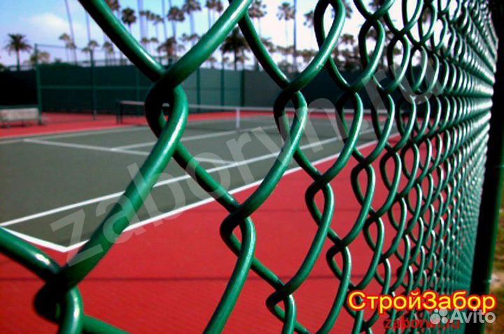 Забор из сетки-рабицы с пвх покрытием