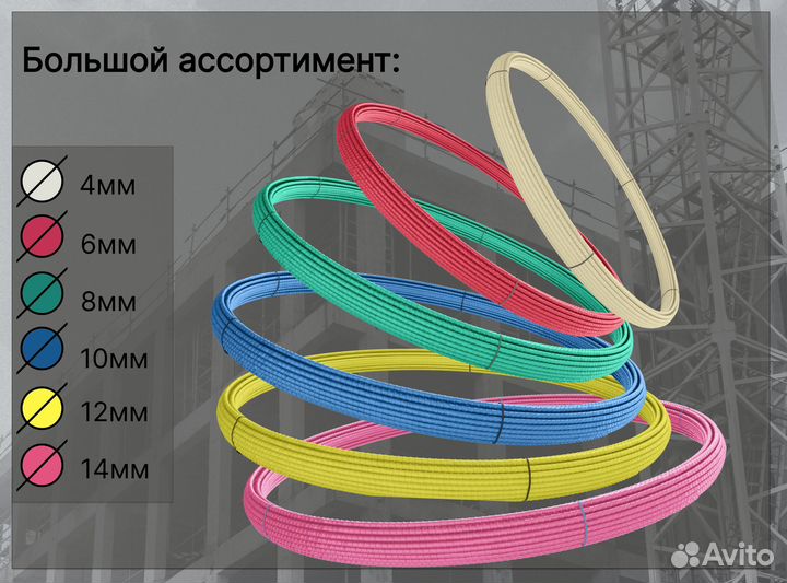 Стеклопластиковая арматура аск-7мм ГОСТ 31938-2022