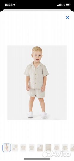 Костюм льняной на мальчика 80