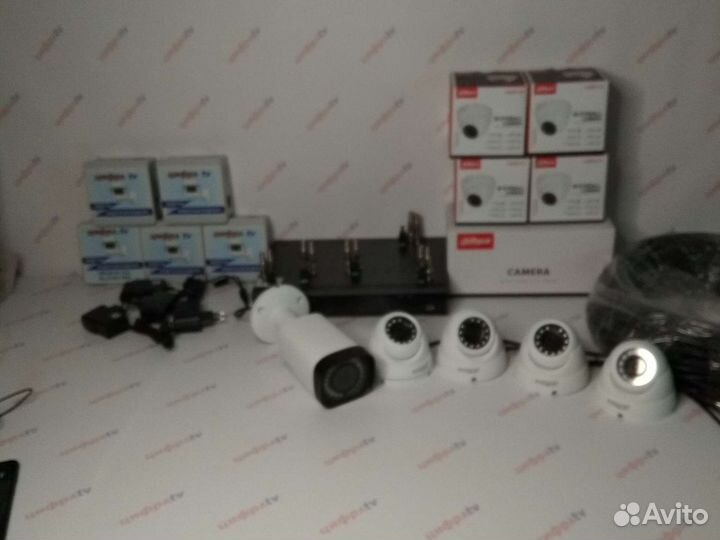 Видеонаблюдение полный к-т 5 уличных камер