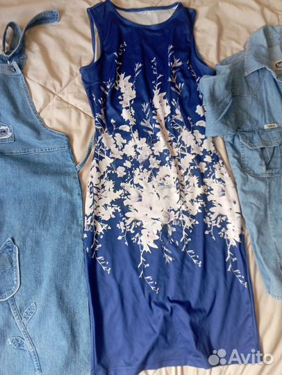 Джинсы, платье, кастюм летний 46, 48
