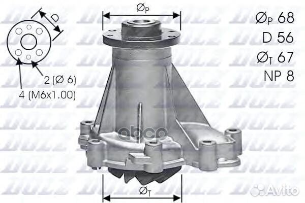 Насос водяной MB W124/W140/W201/W202/W210