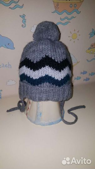 Новая зимняя шапка для мальчика размер 46-48